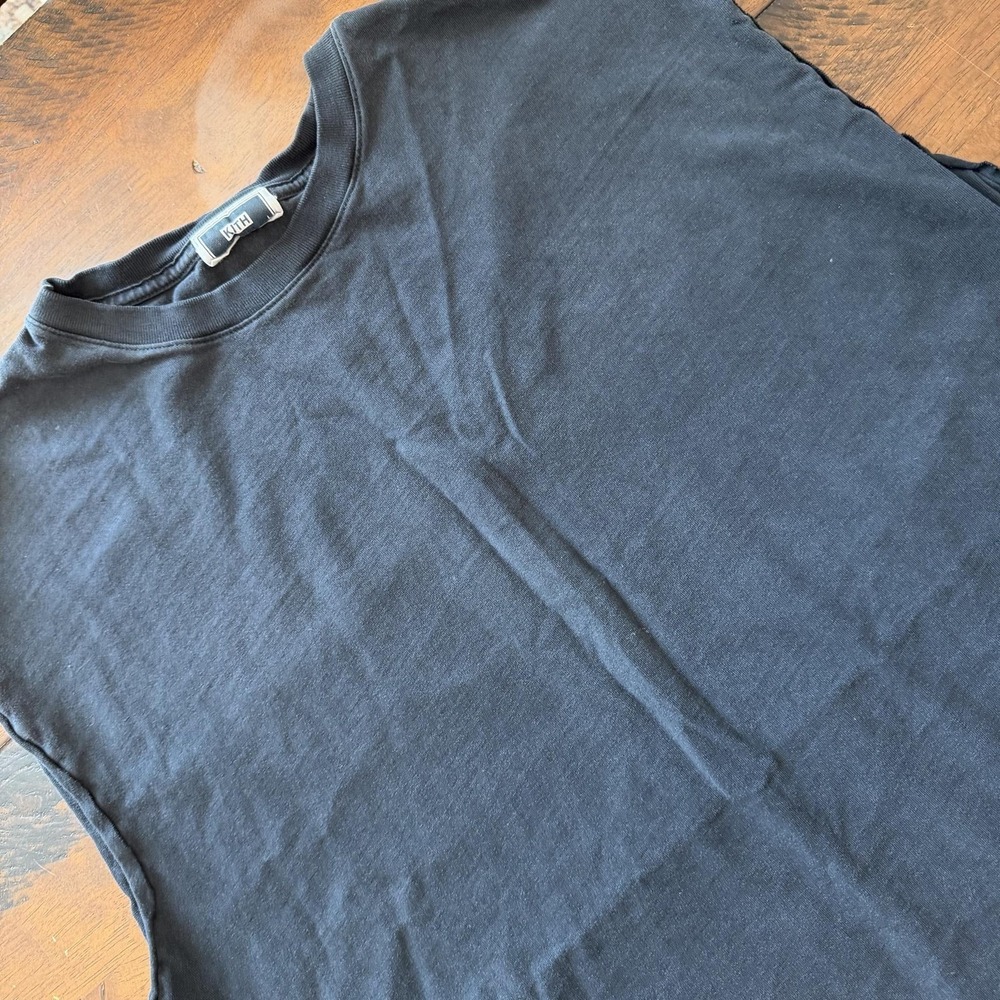Kith Shirt Mens Large Black Sleeveless Muscle Tank Basic Cotton Peru Casual Fade